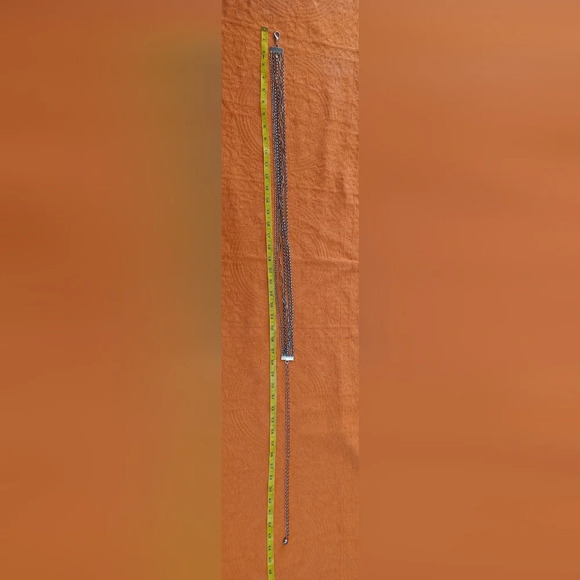 🍒 Vintage Multi Layer Silver Metal Chain Belly Waist Belt - Picture 5 of 5